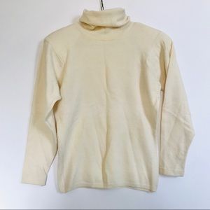 Vintage Light Yellow Turtleneck Sweater